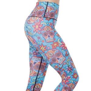 Day of Dead Yoga Leggings from Yoga Democracy